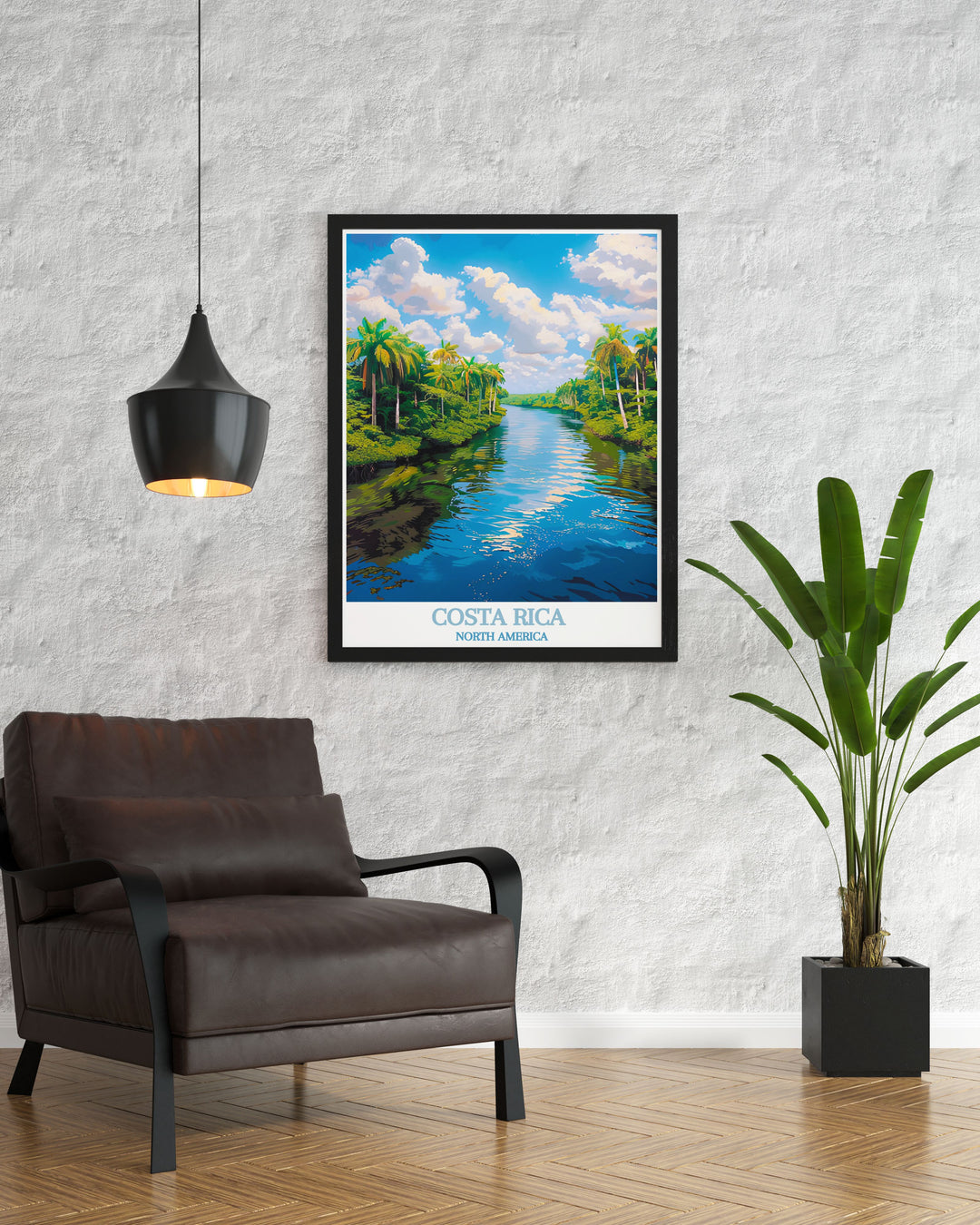 High quality print of Tortuguero National Park and Saint Teresa in Costa Rica, capturing the stunning landscapes and rich culture of this unique area. Ideal for art lovers who appreciate both nature and adventure.