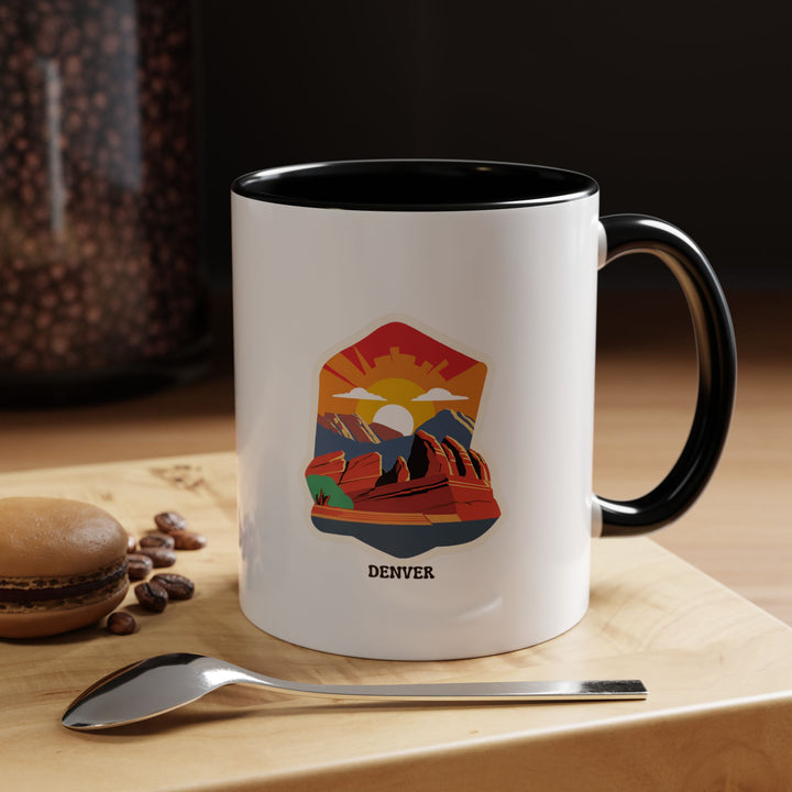 This Denver mug captures the scenic beauty of the Mile-High City with bold designs. Dishwasher-safe ceramic construction ensures lasting use, making it ideal for coffee enthusiasts and as a memorable souvenir for travelers.