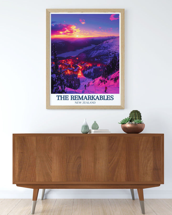 Elevate your home decor with Lake Wakatipu The Remarkables range stunning prints featuring the picturesque landscapes of Queenstown NZ Ideal for adding elegance and adventure to your living room or bedroom