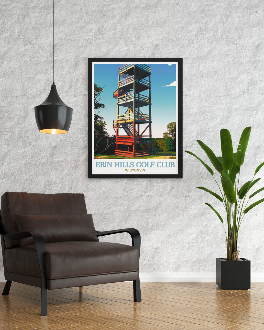 A stunning travel poster of Lapham Peak, capturing the natural beauty of Wisconsins Kettle Moraine region. This print is perfect for anyone who loves hiking, bird watching, or simply enjoys the tranquility of nature.