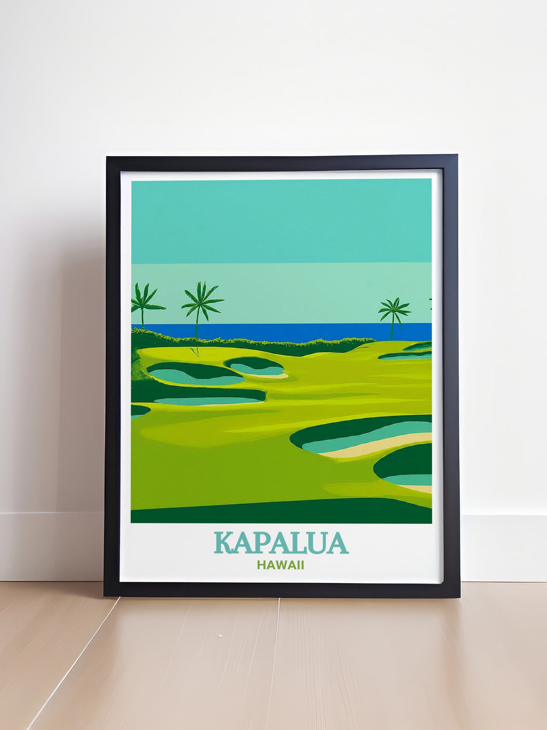 Kapalua golf art featuring the iconic skyline of Kapalua golf course and the beautiful The Plantation Course this artwork brings the beauty of Hawaii into your home ideal for modern decor and personalized gifts with a vibrant color palette that enhances any living space