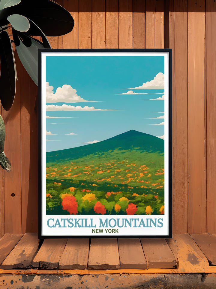 Hunter Mountain artwork featuring the Catskill Mountains offers the perfect blend of travel prints and elegant home decor. These pieces make excellent gifts for anyone who loves New York State and its scenic beauty.