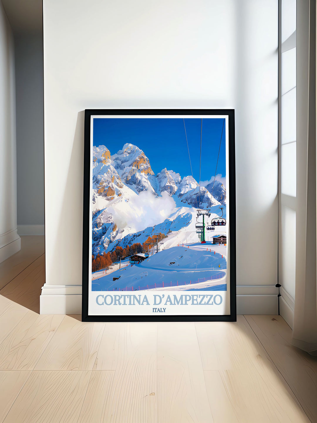 Capture the historical significance and natural beauty of Cortina dAmpezzo with our unique art prints. Perfect for history buffs and nature lovers alike, these artworks showcase the timeless allure and cultural richness of one of Italys most famous regions.