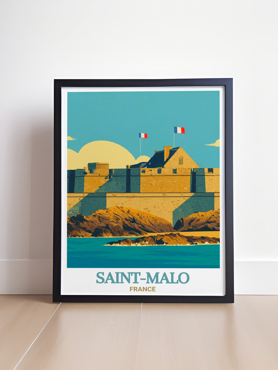 Capture the picturesque views of Saint Malo with our France art collection showcasing the iconic Fort National in vibrant colors