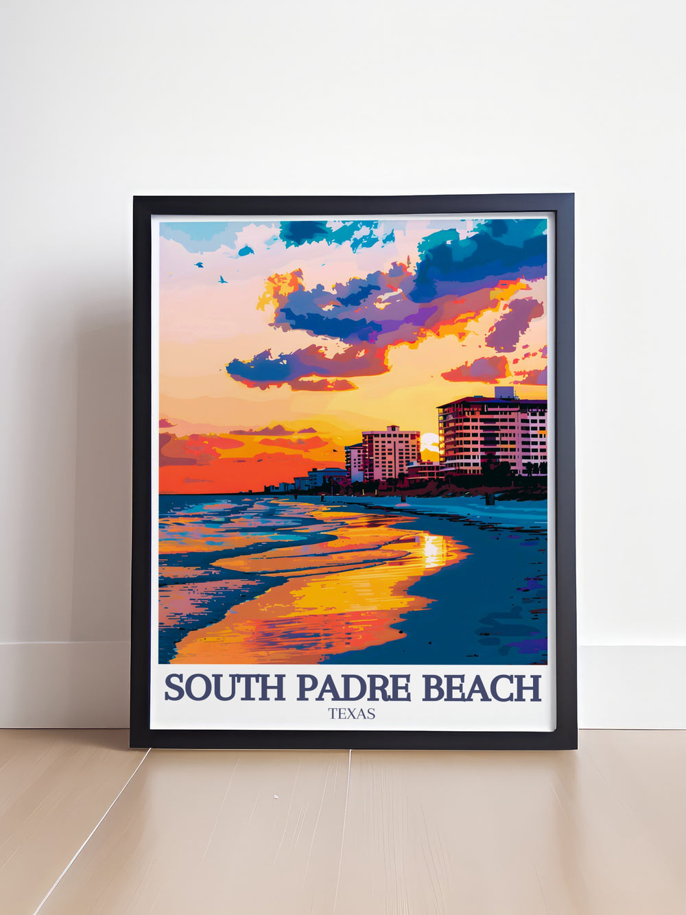 This South Padre Island travel print highlights the natural beauty of the islands sandy beaches and calm waters. Ideal as a home decor piece, it captures the tropical charm of South Padre and the peaceful essence of the Gulf of Mexico.