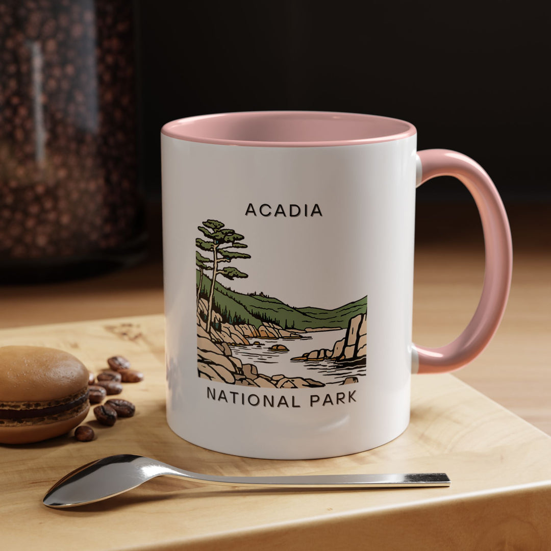 Capture the serenity of Acadia National Park with this beautifully designed mug. Its durable ceramic design and intricate artwork make it perfect for coffee or tea. Dishwasher-safe and an excellent gift for those who love nature.