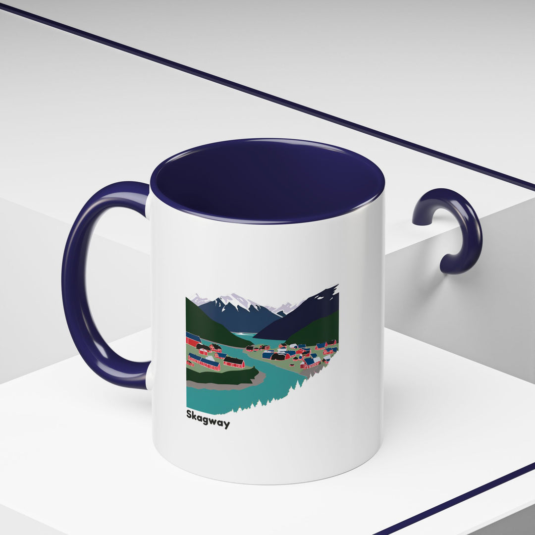 The Skagway Alaska Mug brings the rugged charm of Alaska to your coffee break. With its scenic artwork, durable ceramic design, and dishwasher-safe usability, it is an ideal keepsake or gift for nature lovers.