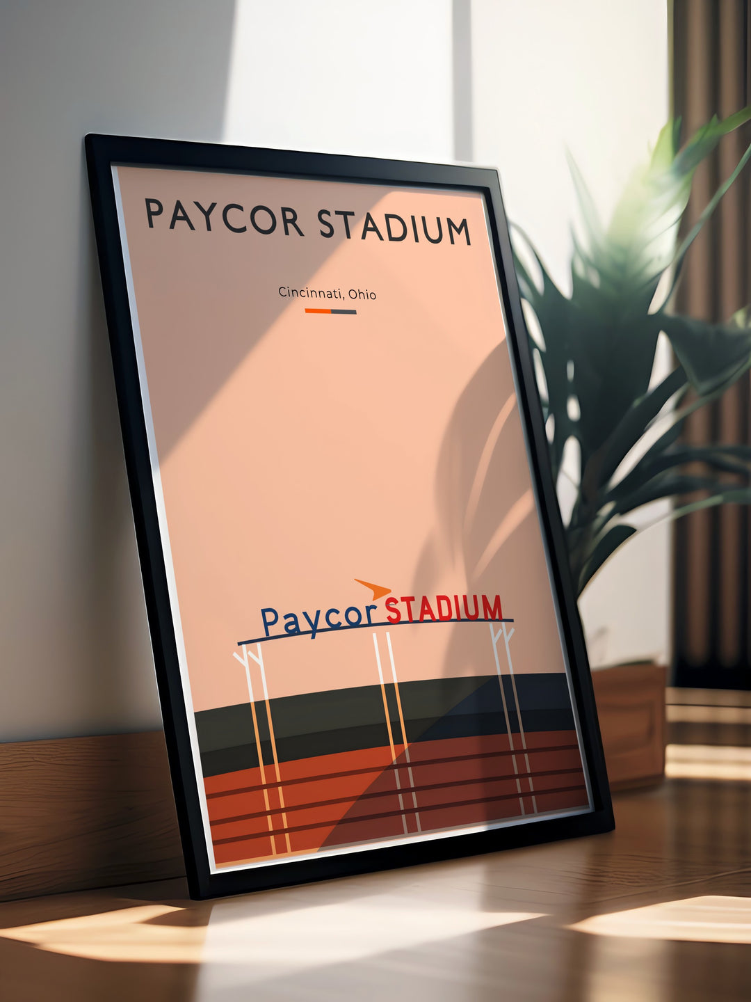 Paycor Stadium modern prints featuring Bengals stars Joe Mixon and Tyler Boyd make the perfect football fan gift with vintage NFL prints and elegant home decor options for any Cincinnati Bengals fan who loves bold and captivating wall art