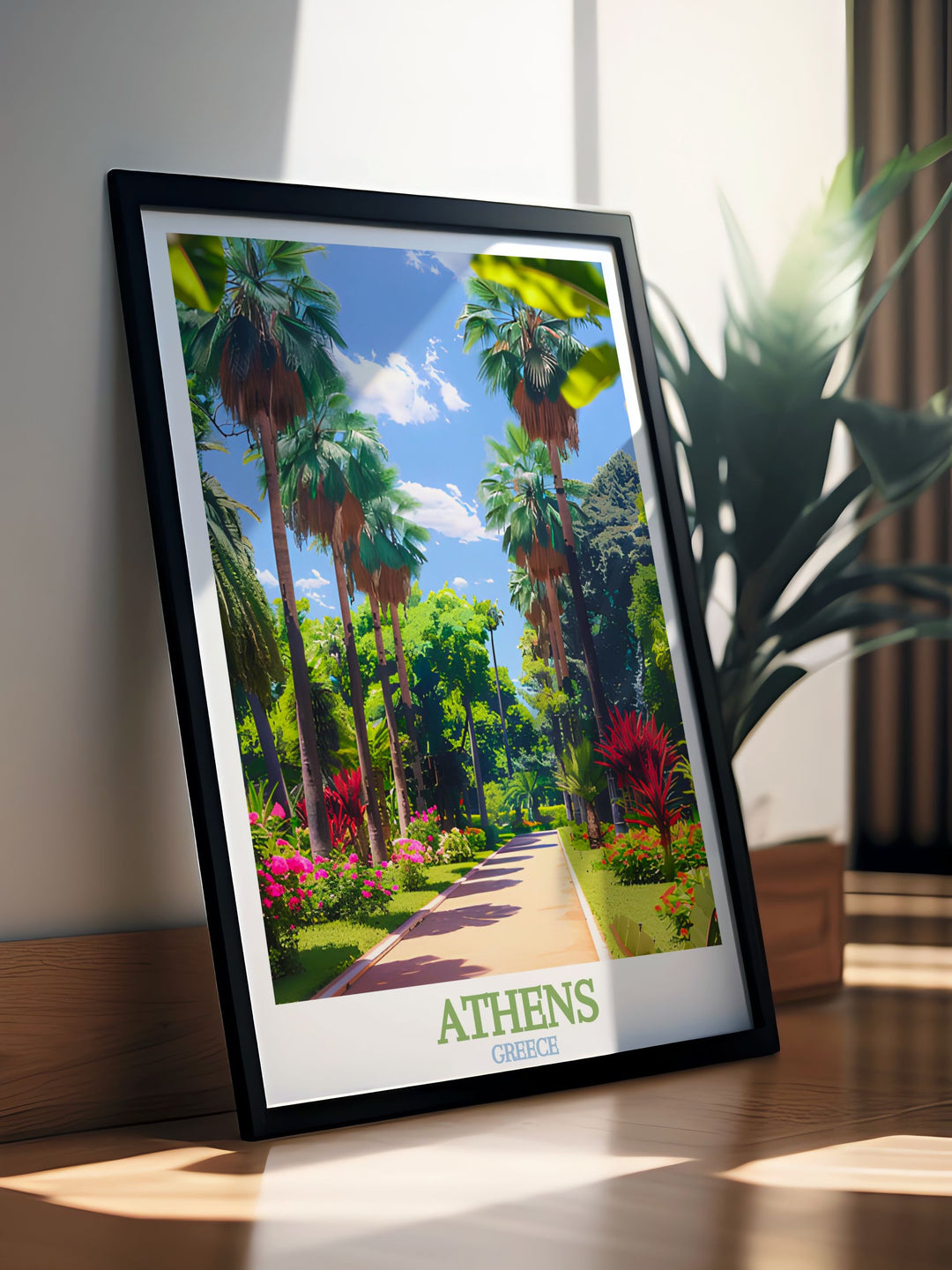 Perfect wall decor with National Garden prints from Athens Greece offering a blend of natural beauty and historical charm ideal for Greece travel art and Athens travel decor