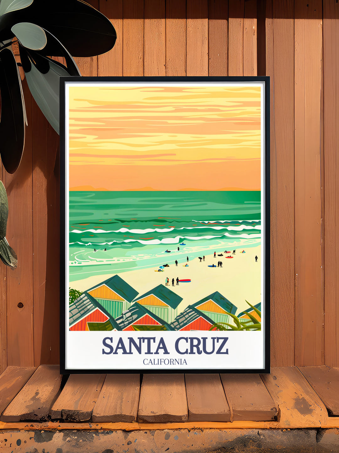 Modern prints of Capitola State Beach and Pacific Ocean ideal for creating stylish and inviting spaces vibrant California artwork that enhances any room with the spirit of Santa Cruz perfect for home decor and Santa Cruz posters.