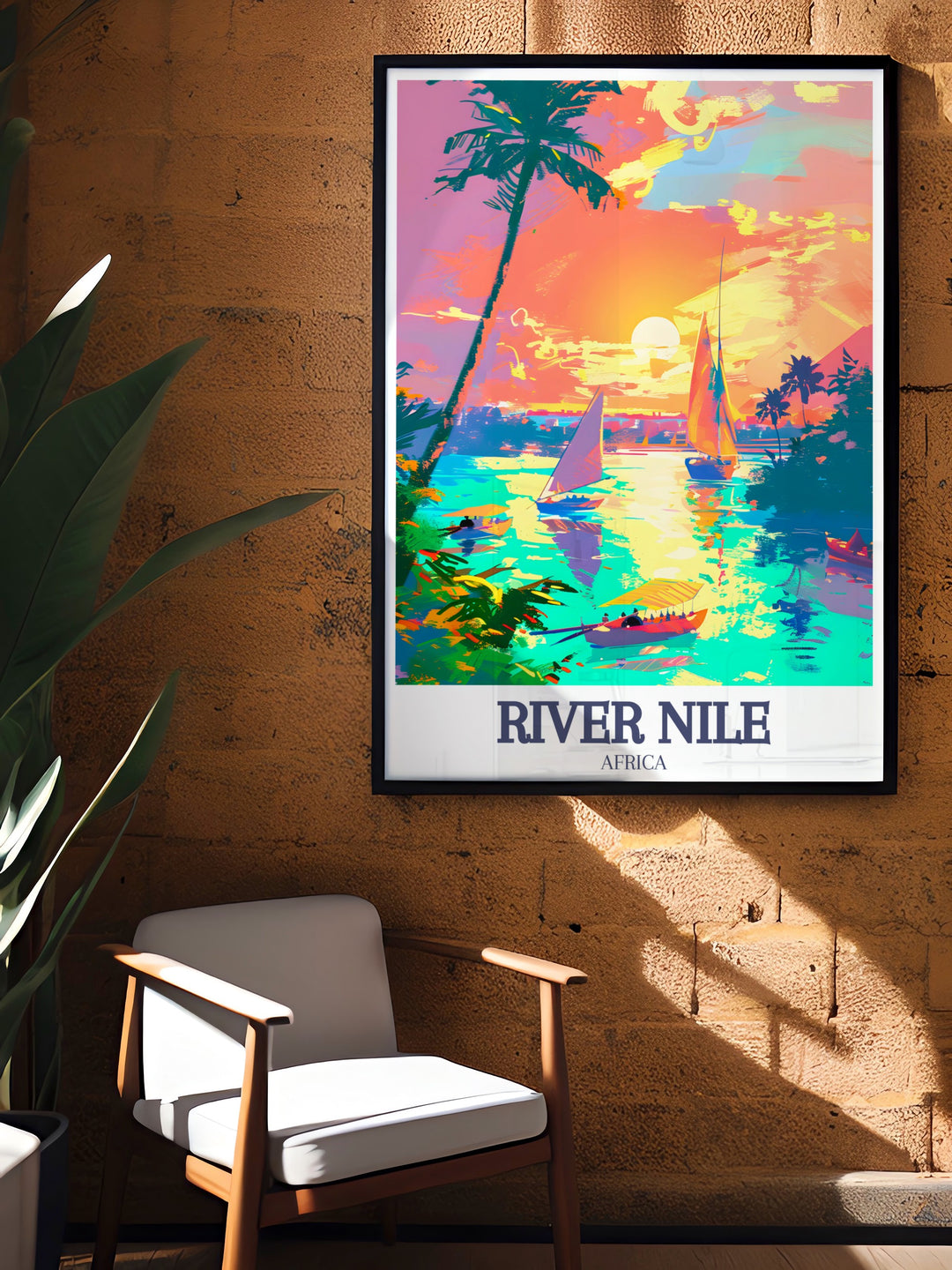 Featuring the iconic River Nile as it meanders through Luxor, this River Nile Poster is a captivating piece that celebrates the historic heart of Egypt. The deep blues of the river contrast beautifully with the warm hues of the desert landscape, making it perfect for travel lovers.