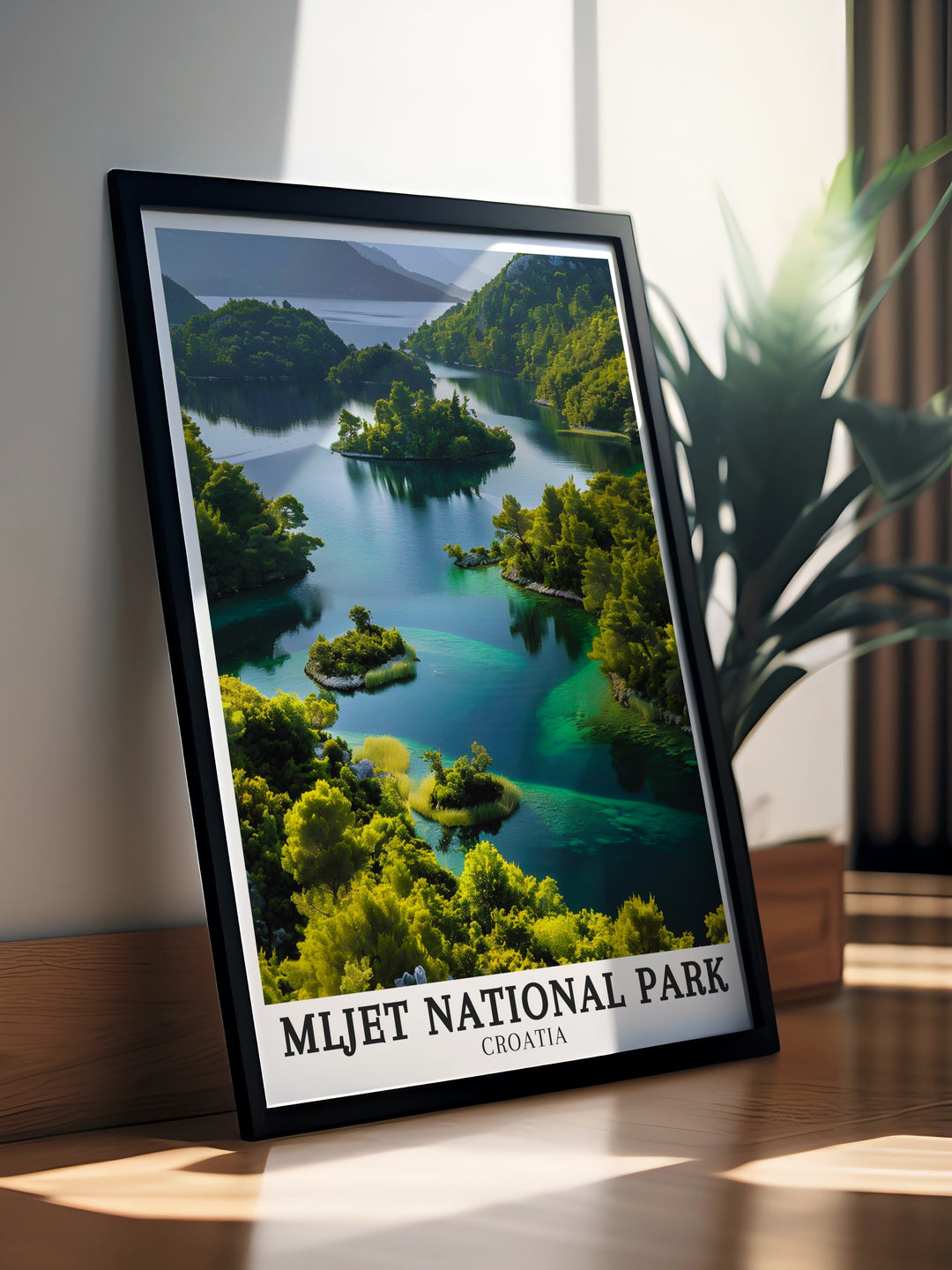 Malo Jezero, with its clear waters and peaceful surroundings, is depicted in this detailed print. Located in Croatias Mljet National Park, the lakes tranquil beauty makes it a perfect piece for those who appreciate the serenity of nature. This artwork enhances any room with its soothing depiction of Croatias natural charm.