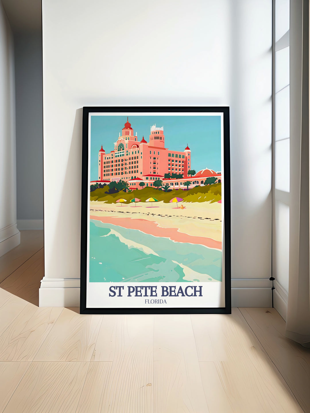 St Pete Beach decor showcasing the iconic Don CeSar Hotel and Pass a Grille Beach offering a perfect blend of elegance and coastal charm perfect for Florida travel art lovers and those seeking stunning wall decor