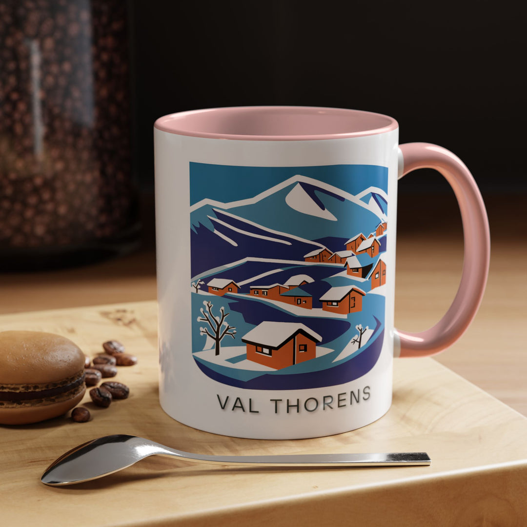 A stylish Val Thorens mug perfect for adding a touch of mountain charm to your daily routine. Showcasing detailed designs of iconic landscapes, its durable, dishwasher safe, and an excellent gift for travelers, collectors, or anyone who appreciates Val Thorens unique beauty.