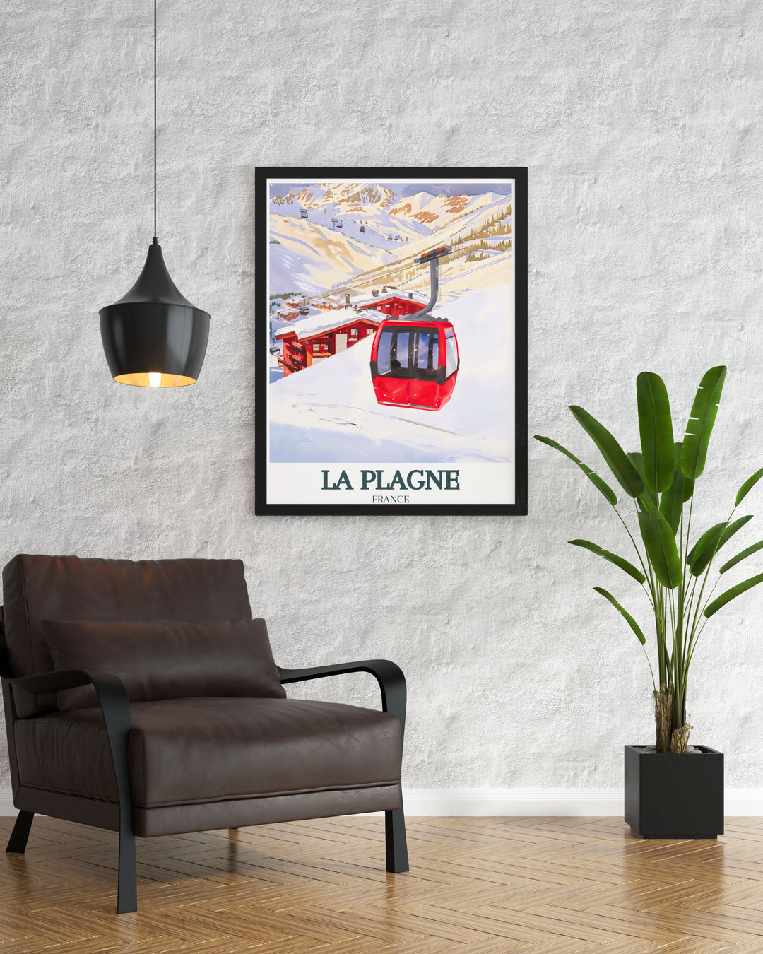 Vanoise Express Montchavin Les Coches are beautifully highlighted in this La Plagne Print. A perfect gift for travel lovers or skiers this print brings the excitement of the French Alps to your living room bedroom or office.