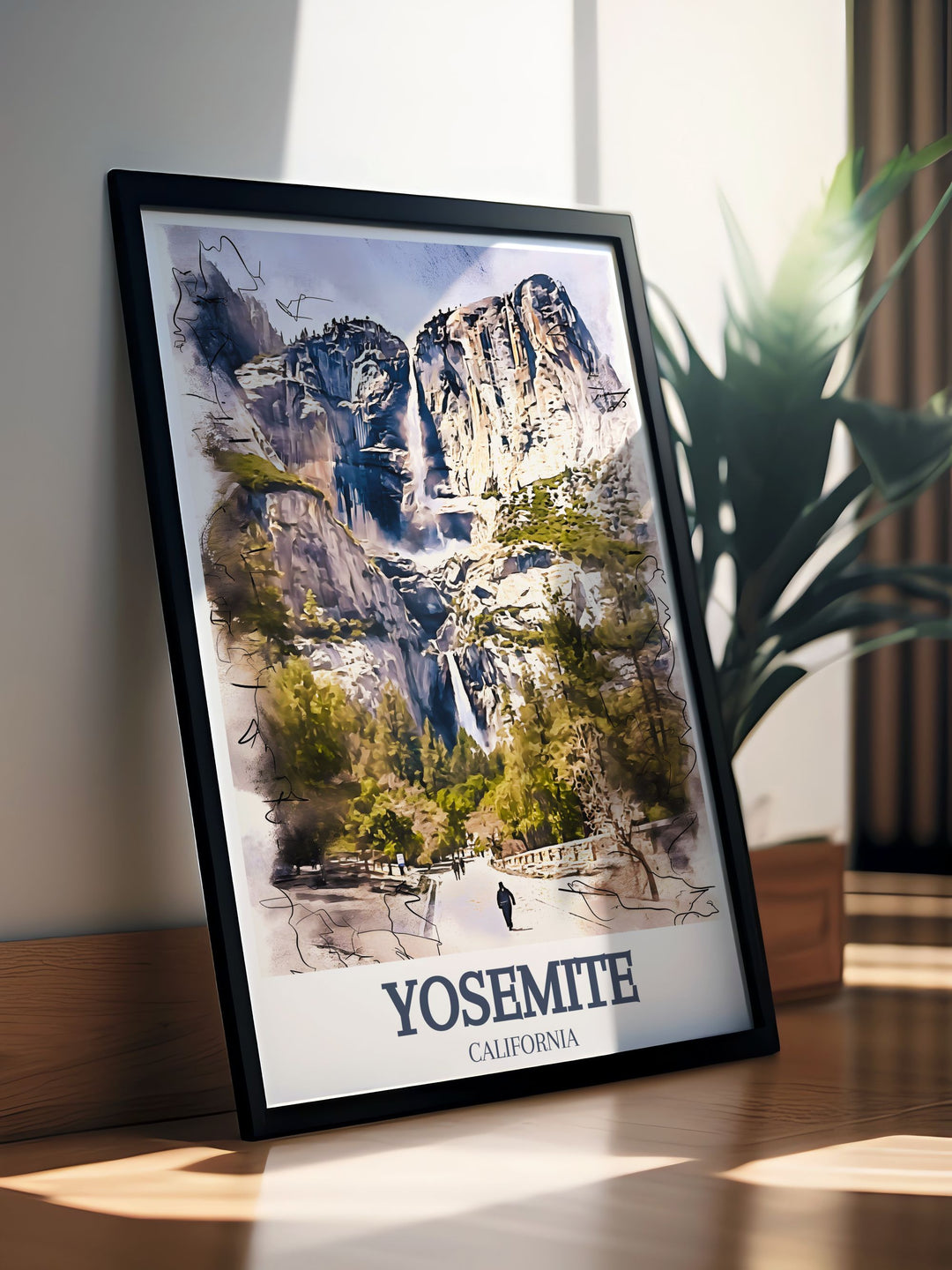 Yosemite Poster Print featuring Half Dome and Yosemite Valley offering a breathtaking view that adds elegance and natural beauty to any room