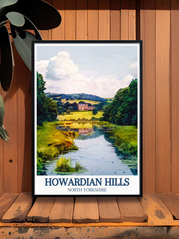 Vintage poster of the Howardian Hills, capturing the timeless charm and tranquil scenery of this AONB. This print is perfect for those who appreciate classic countryside views and want to bring a piece of Yorkshire into their decor.