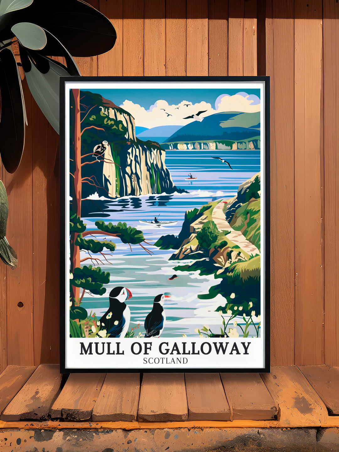 Mull of Galloway Art Print highlights the dramatic scenery of Mull of Galloway, where the cliffs rise high above the sea in a stunning display of natural power. This print is an ideal addition for those who cherish the wild beauty of Scotlands coastline.