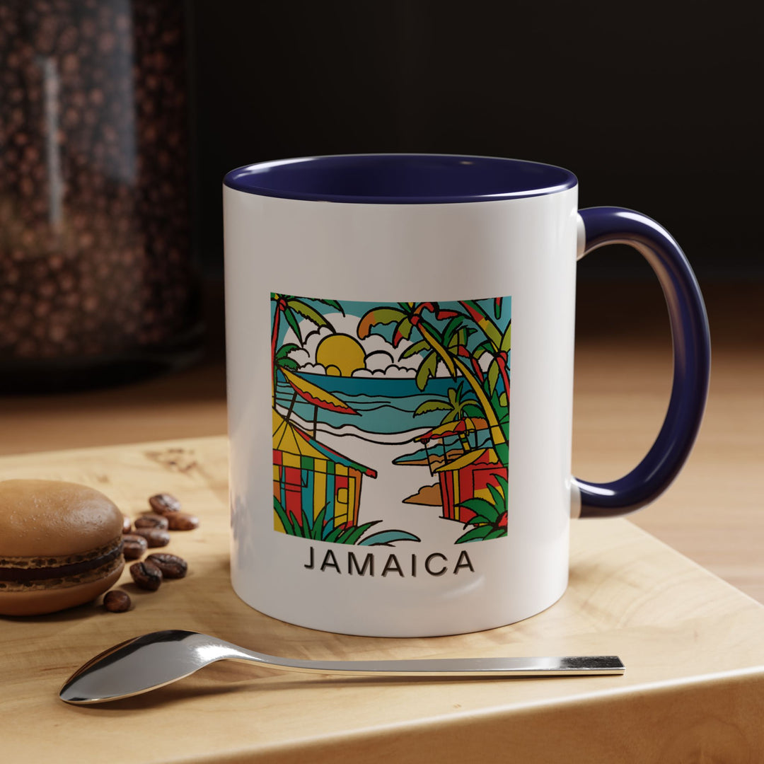 A vibrant Jamaica mug celebrating the island’s beauty with tropical designs. Perfect for coffee or tea lovers, it features artwork inspired by Jamaica’s landscapes. Durable and dishwasher-safe, this mug is a meaningful gift or keepsake for travelers and art lovers.