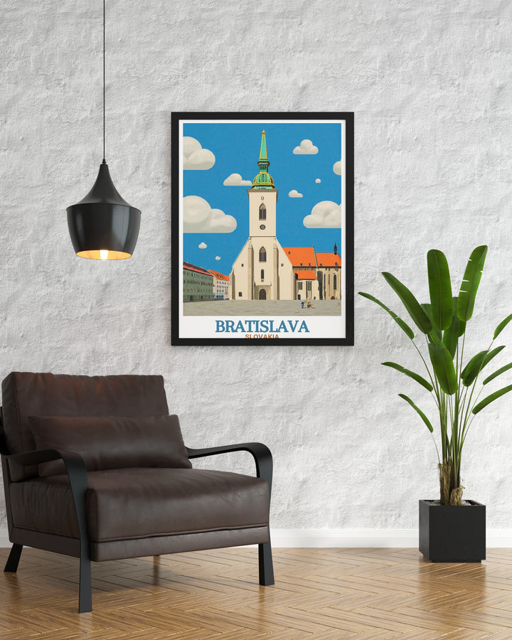 High quality St. Martins Cathedral photo capturing the majestic beauty and historical significance of one of Bratislavas most famous landmarks ideal for adding European elegance to any room