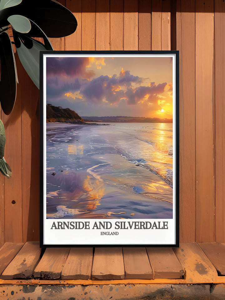 Framed prints of Morecambe Bay offering beautiful views of Silverdale and Arnside perfect for creating a calm and inviting atmosphere in any room with AONB wall art