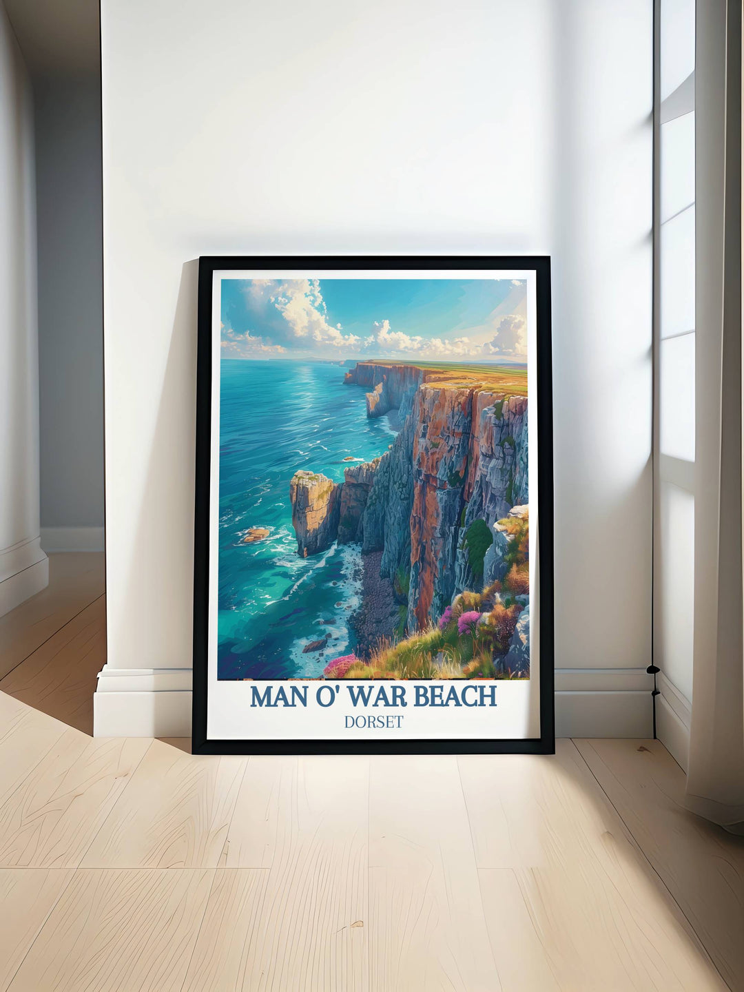 Durdle Door Arch and Jurassic Park Cliffs captured in stunning Dorset photography perfect for enhancing home decor with vintage travel prints and elegant wall art showcasing the natural beauty of Dorset ideal for gifts and interior design inspiration.