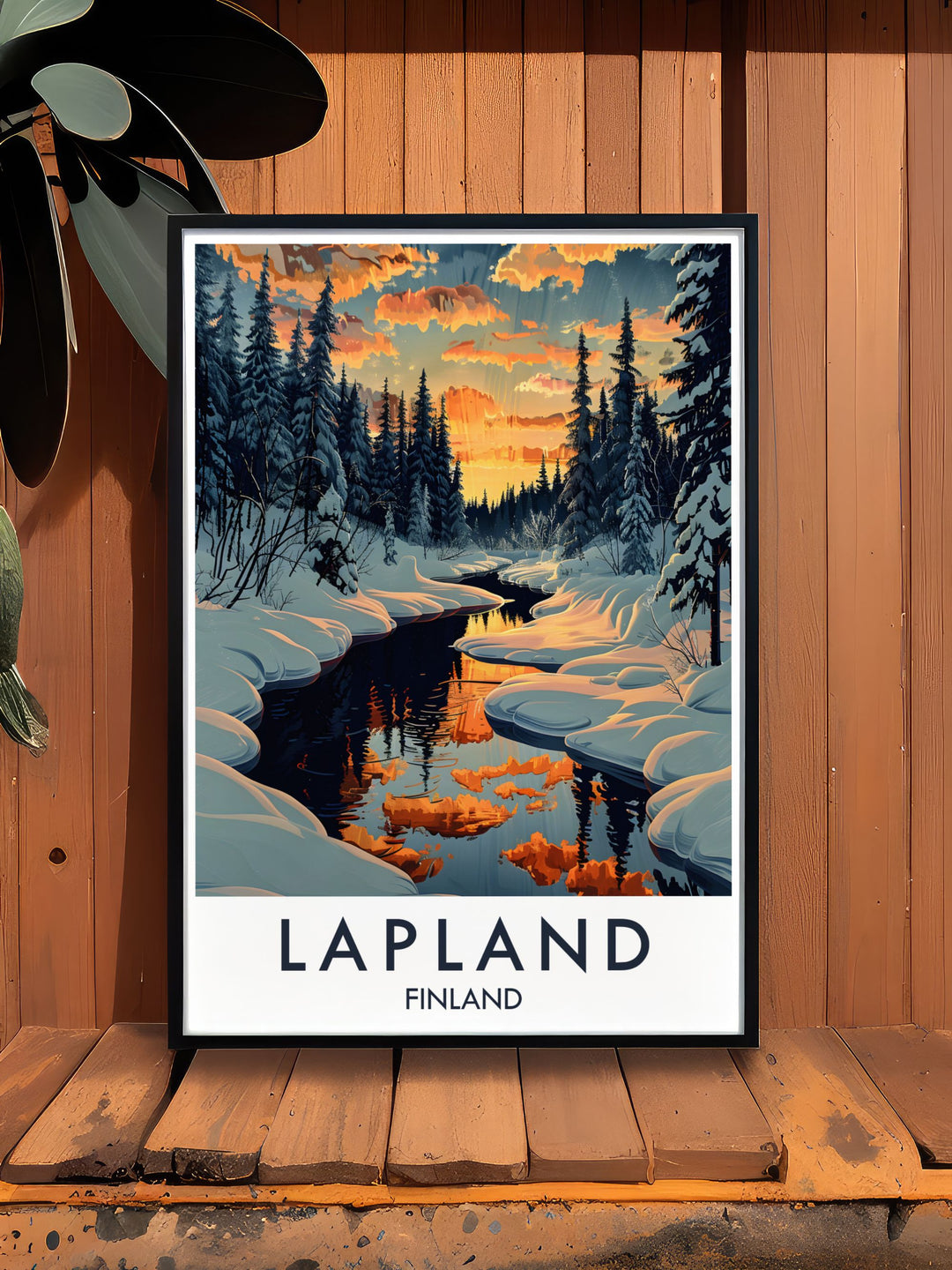 Finland Wall Decor capturing the essence of the Arctic Wilderness with detailed artistry and vibrant imagery ideal for adding a sense of adventure and tranquility to any room in your home.