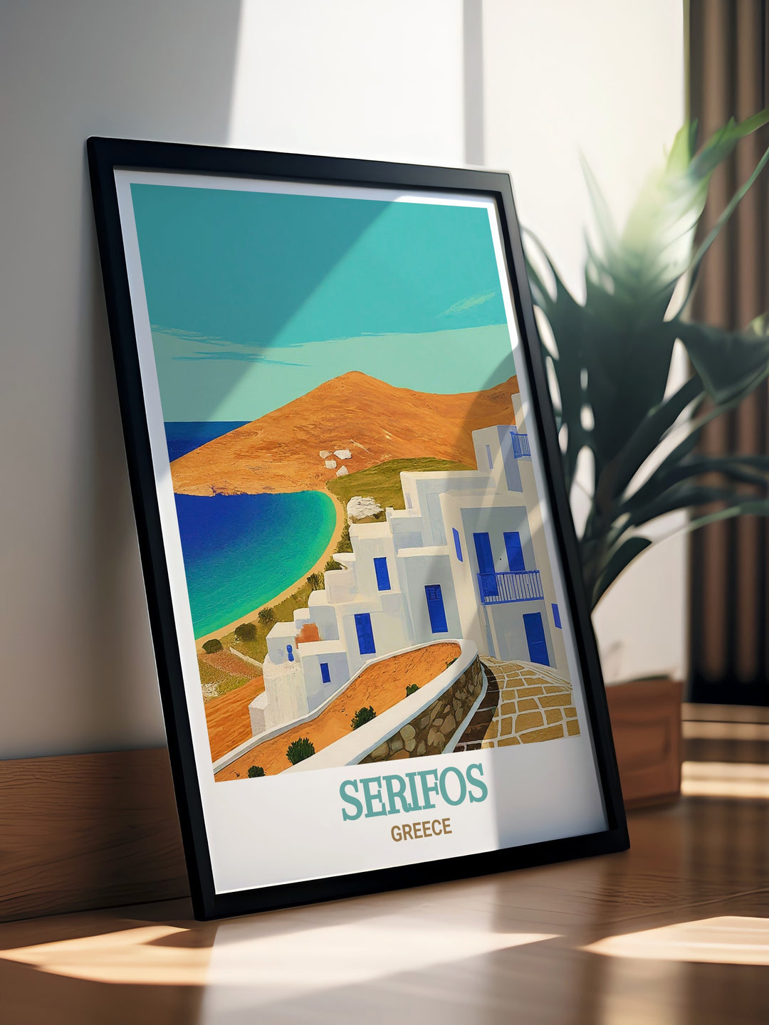 A perfect representation of Greek island serenity, this Livadi, Serifos, print features the peaceful harbor and vibrant colors of the Aegean. Ideal for those who appreciate the beauty of Greeces landscapes.