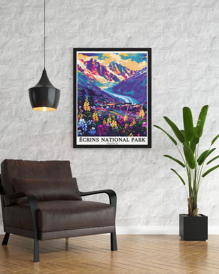 Meije massif and La Grave glaciers Stunning Prints ideal for creating a refined living space with unique France Art Decor elements