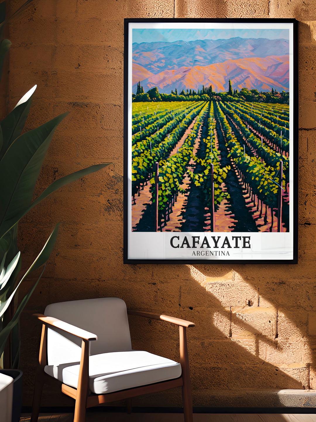 Travel Print of Cafayate brings Argentinas picturesque landscapes into your living space. With the vibrant hues of the Calchaquí Valley, this print offers a perfect representation of South Americas beauty.