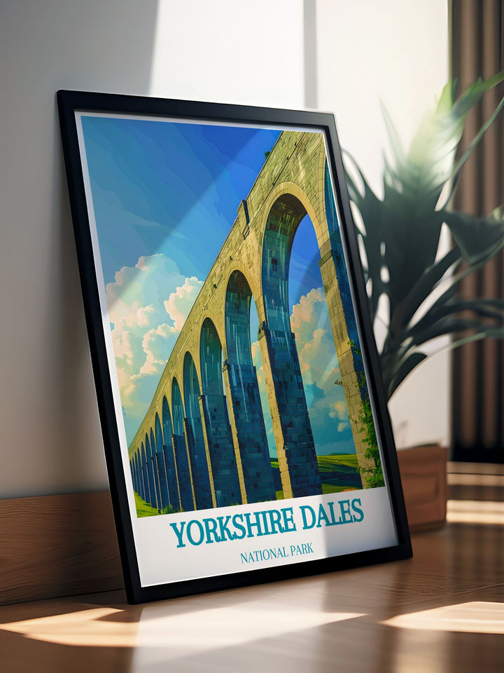 Elevate your decor with this stunning print of Ribblehead Viaduct and the Yorkshire Dales capturing the timeless beauty of one of Englands most beloved landscapes a must have for art collectors and those who love the serene charm of the National Parks.