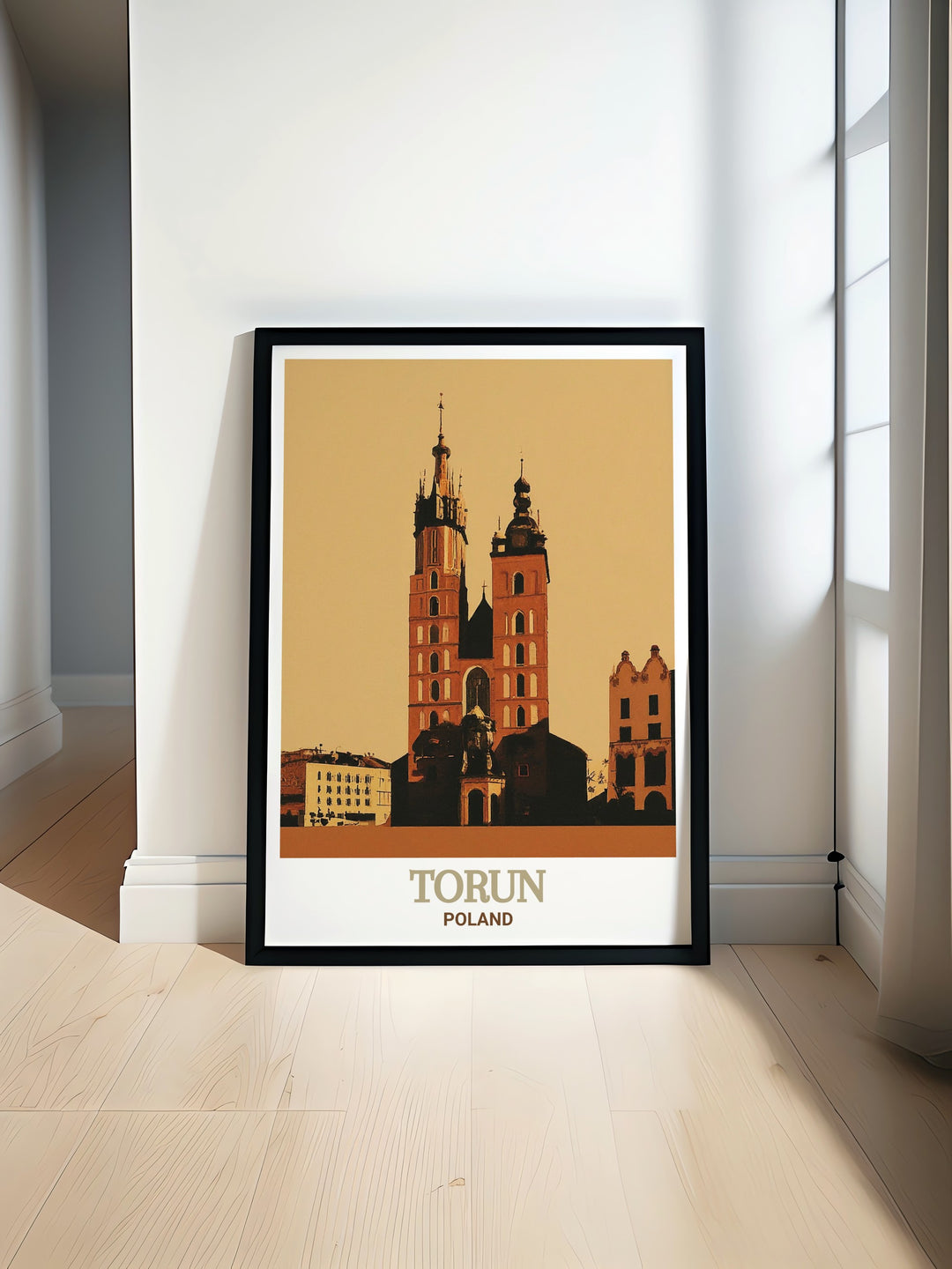 Experience the charm of Torun, Poland, through this beautifully crafted print of St. Marys Church. The artwork captures the churchs Gothic architecture in stunning detail, offering a timeless piece that adds depth and sophistication to any room. Perfect for fans of Polish history and culture.