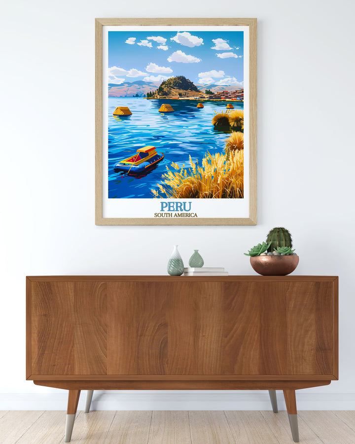 Discover the allure of Lake Titicaca with our elegant home decor collection featuring Peru city prints and stunning wall decor