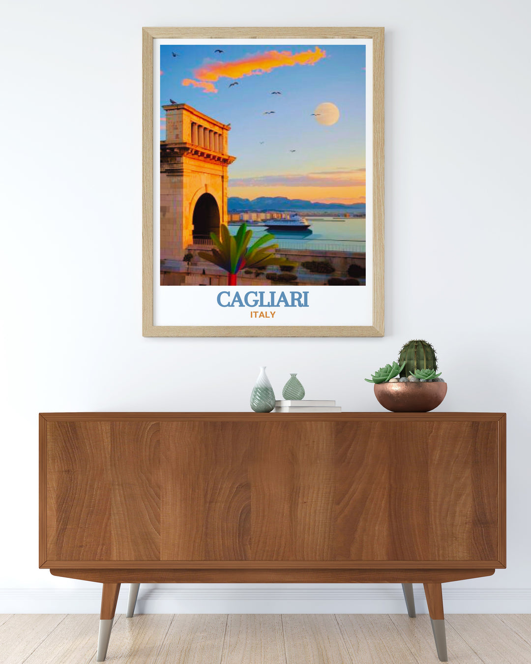 Italy Framed Art features the iconic Bastione di Saint Remy, bringing the charm and history of Cagliari, Italy, into your home. This stunning artwork captures the grandeur of Italys architectural landmarks, making it an ideal gift or addition to your collection.