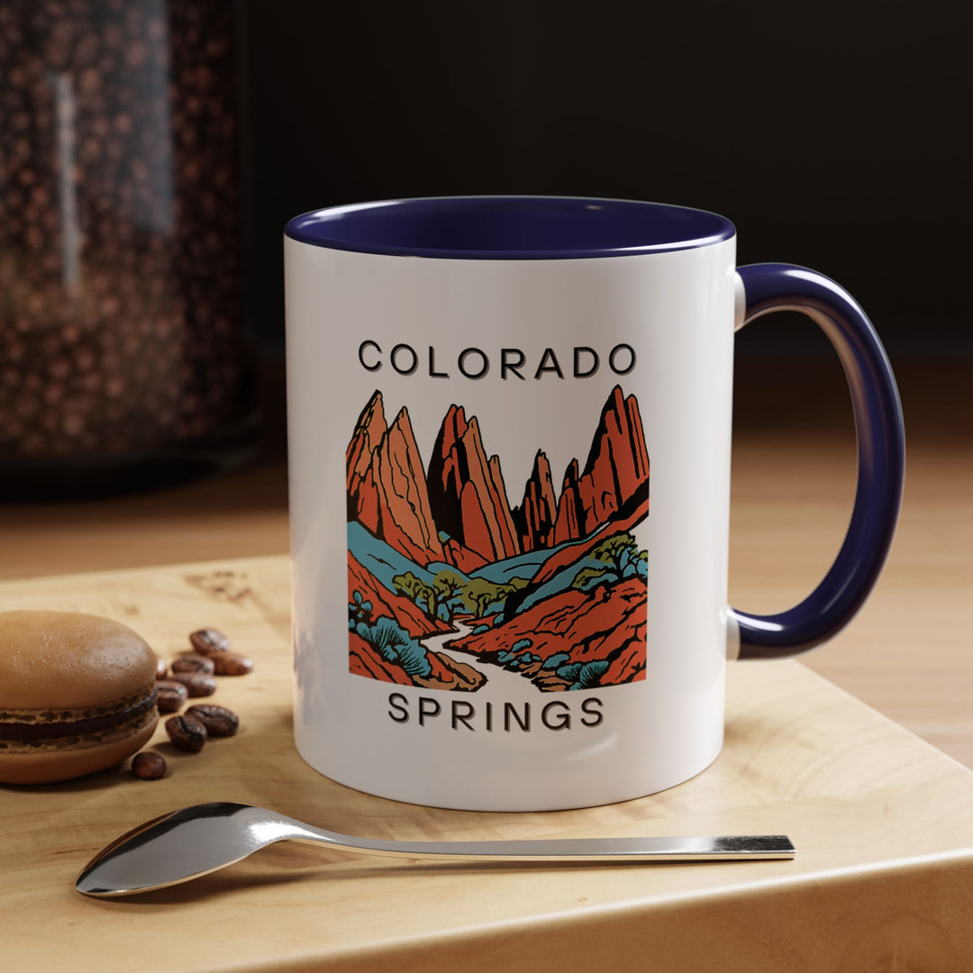 A beautifully designed Colorado Springs mug showcasing the stunning Pikes Peak and city landscapes. Ideal for coffee lovers, this durable mug is perfect for everyday use and a meaningful souvenir for anyone who loves Colorado.