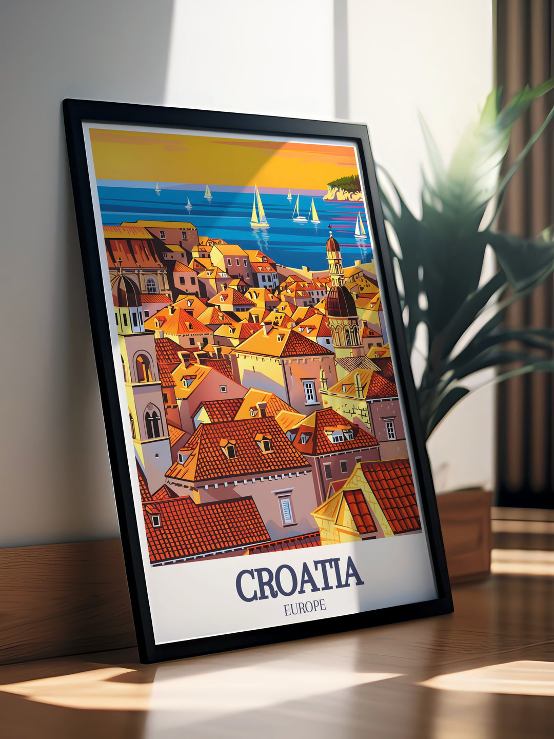 Dubrovnik Old Town Adriatic Sea perfect wall decor captures the historic and scenic beauty of this UNESCO World Heritage site offering an artful addition to your home that blends ancient charm with the natural beauty of the Adriatic Sea