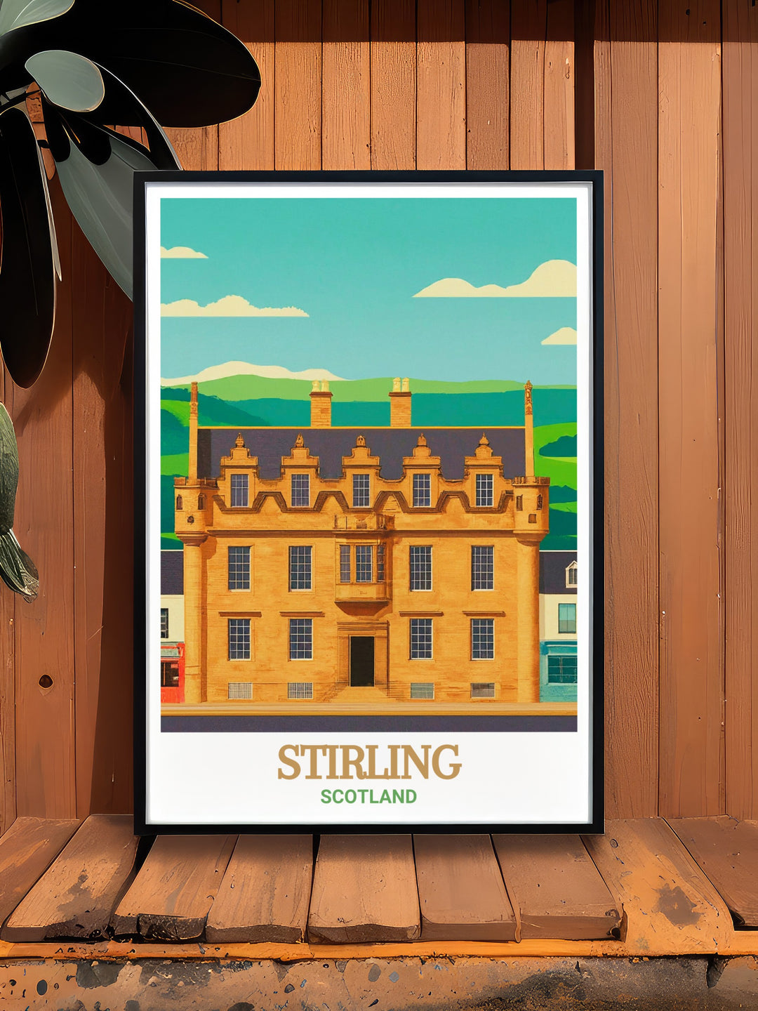 Stirling Castle, one of Scotlands most iconic landmarks, is beautifully represented in this travel poster. The artwork makes a thoughtful gift for anyone who appreciates Scottish history and culture, perfect for home décor or as a travel memento.