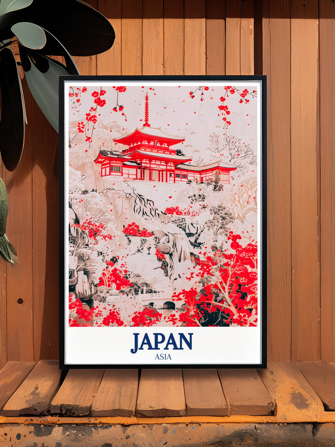 Maruyama Park travel poster showcasing the vibrant cherry blossoms in full bloom. This Japan print emphasizes the beauty of the parks natural scenery, making it a wonderful gift for anyone who loves Japans rich landscapes and peaceful parks.