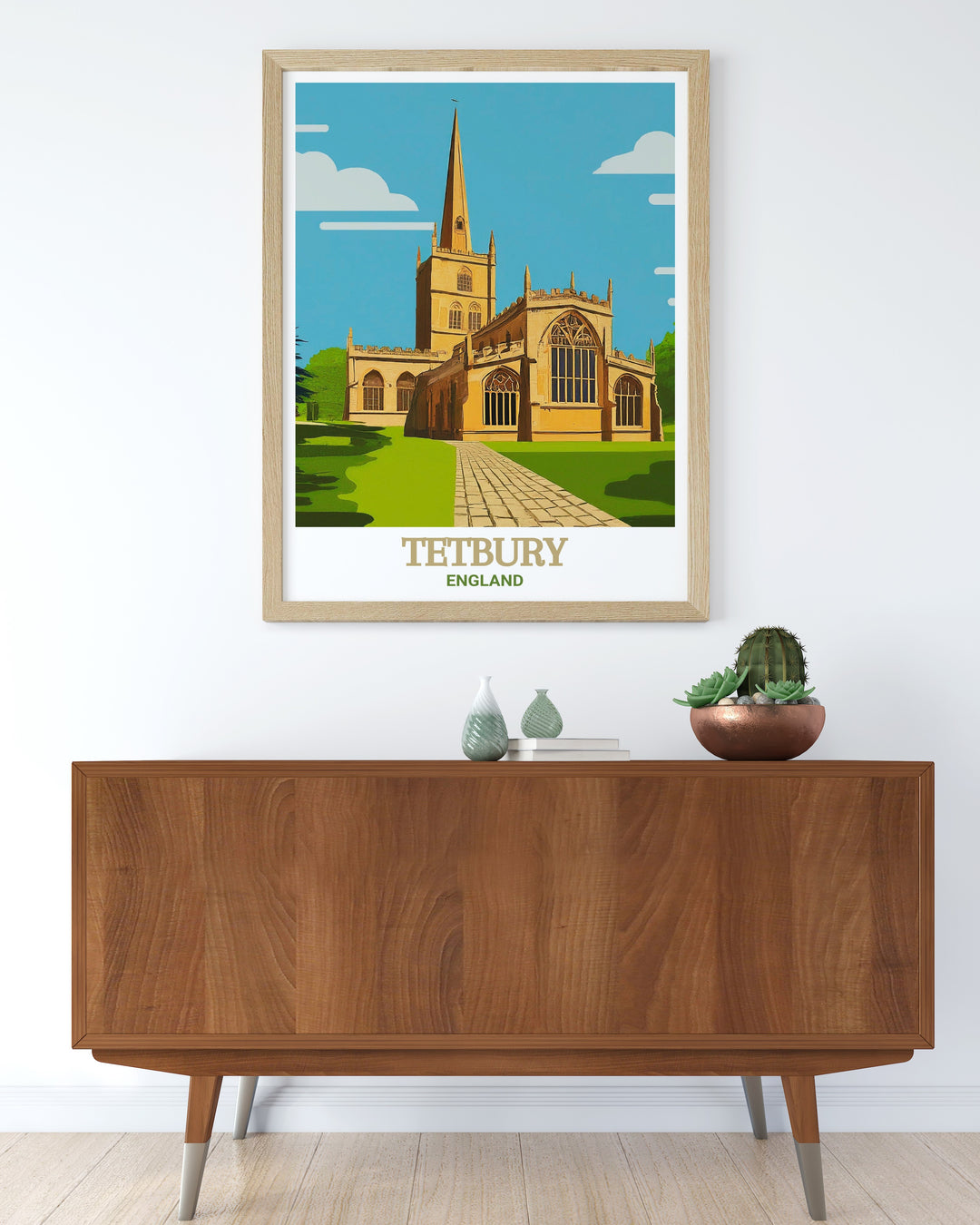 The detailed design of St Mary the Virgin Church in Tetbury, captured in this print, adds a touch of English heritage and serenity to any room. Perfect for fans of historical landmarks.