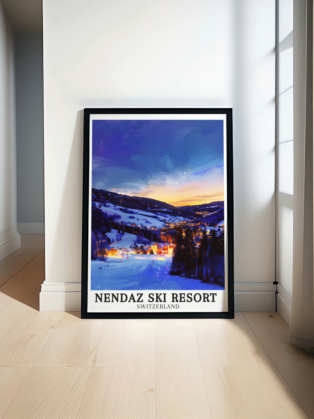 4 Valleys Wall Art. Featuring the beautiful scenes of Nendaz Ski Resort and Tracouet, this wall art collection is perfect for enhancing your home decor with the charm of the Swiss Alps. Perfect for any space.