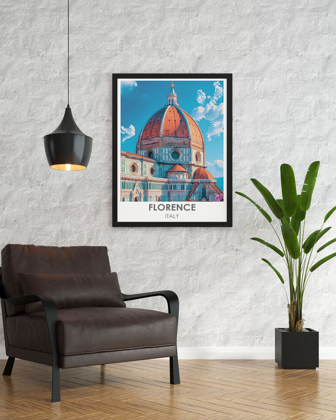 Vintage poster of Florence Cathedral, reflecting the timeless charm and historical importance of this landmark.