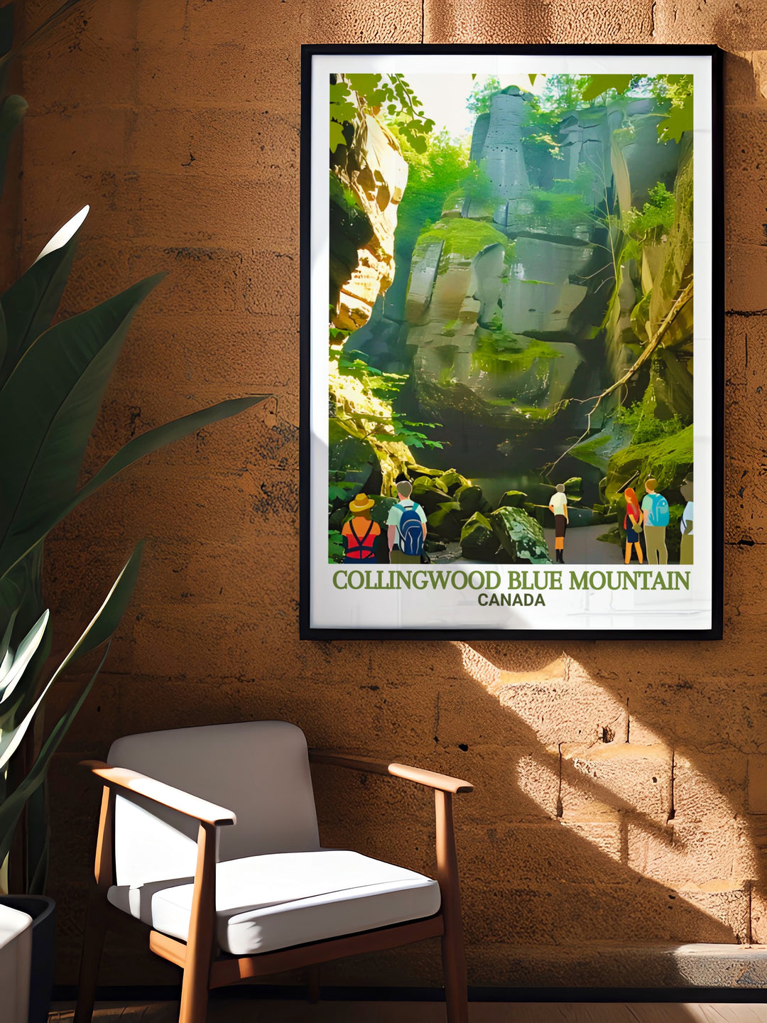 Collingwood Canvas Art highlights the adventure and tranquility of Blue Mountain and Scenic Caves Nature Adventures in Ontario. This print is perfect for those who love outdoor activities and want to celebrate Canadas natural beauty.