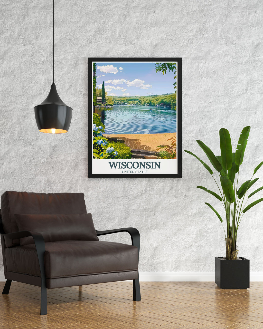 Sauk County Lake Delta Artwork with stunning visuals and elegant home decor style adding charm to modern and classic interiors