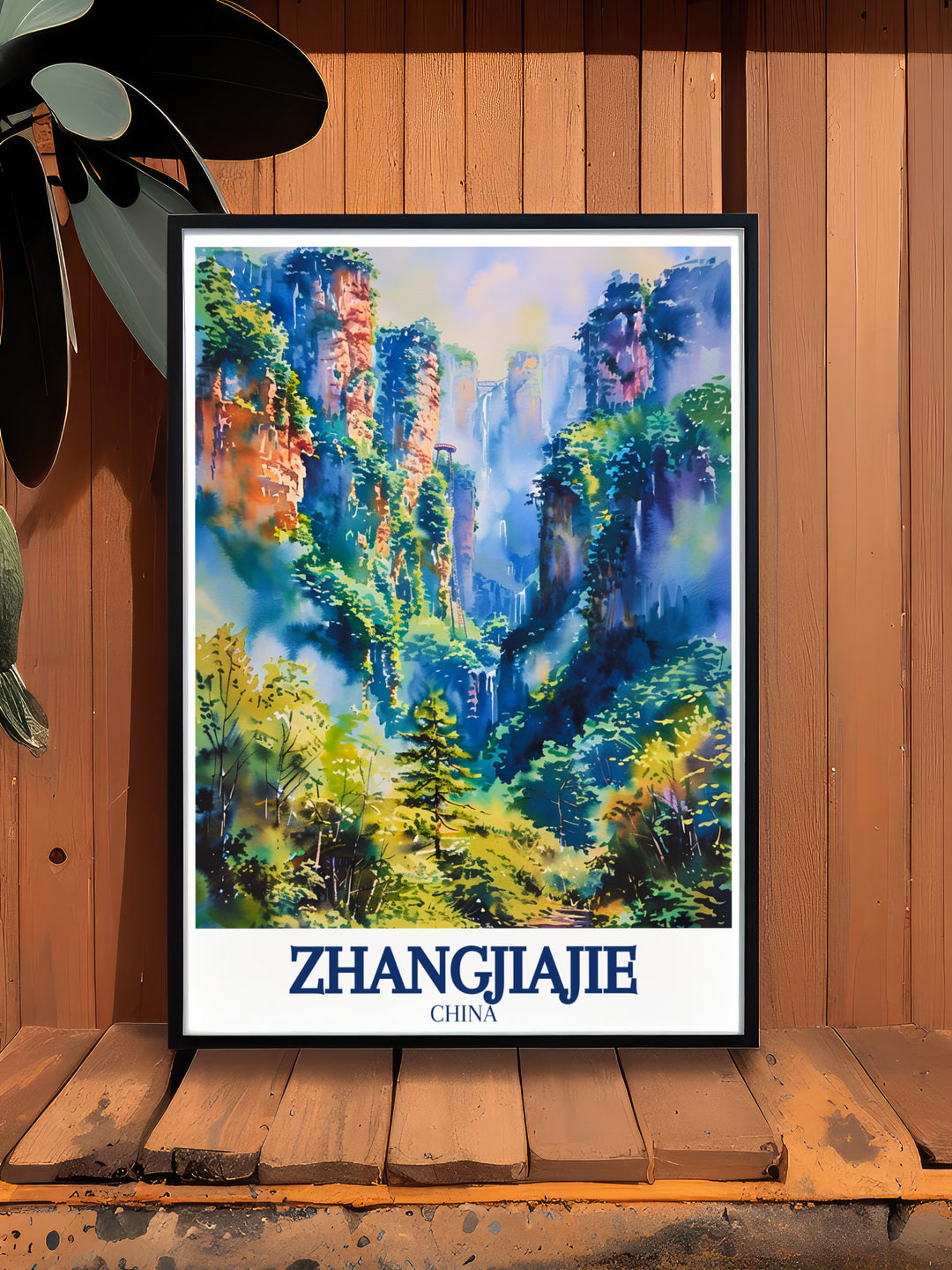 A striking canvas print of Zhangjiajie Grand Canyon, highlighting the rugged beauty of its rock formations and misty atmosphere. This artwork brings a sense of tranquility and grandeur to any space, perfect for those who enjoy scenic decor and travel inspired art.