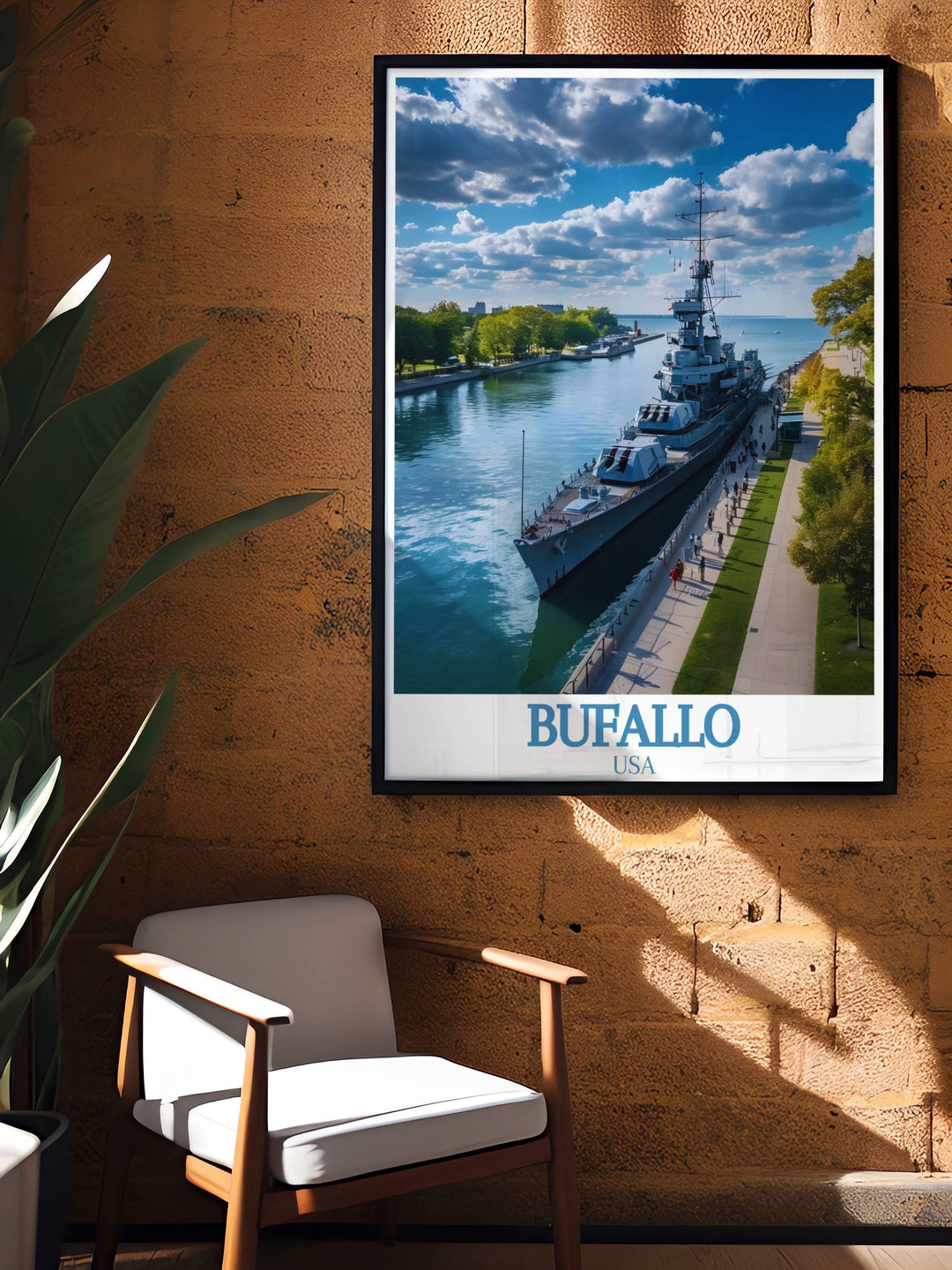 Elegant Buffalo Naval and Military Park home decor prints capturing the essence of Buffalos history and beauty ideal for those who want to bring a touch of Buffalo charm into their living spaces
