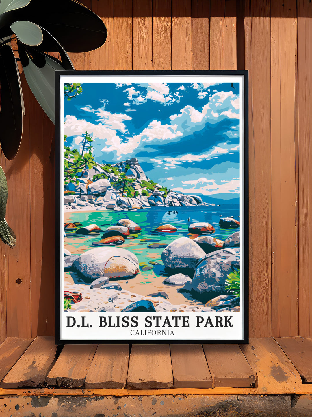 Bring the outdoors inside with our Lake Tahoe, Emerald Bay artwork showcasing the iconic views of Bliss State Park. These California State Parks prints are ideal for those who appreciate natures beauty and want to create a serene and peaceful living environment