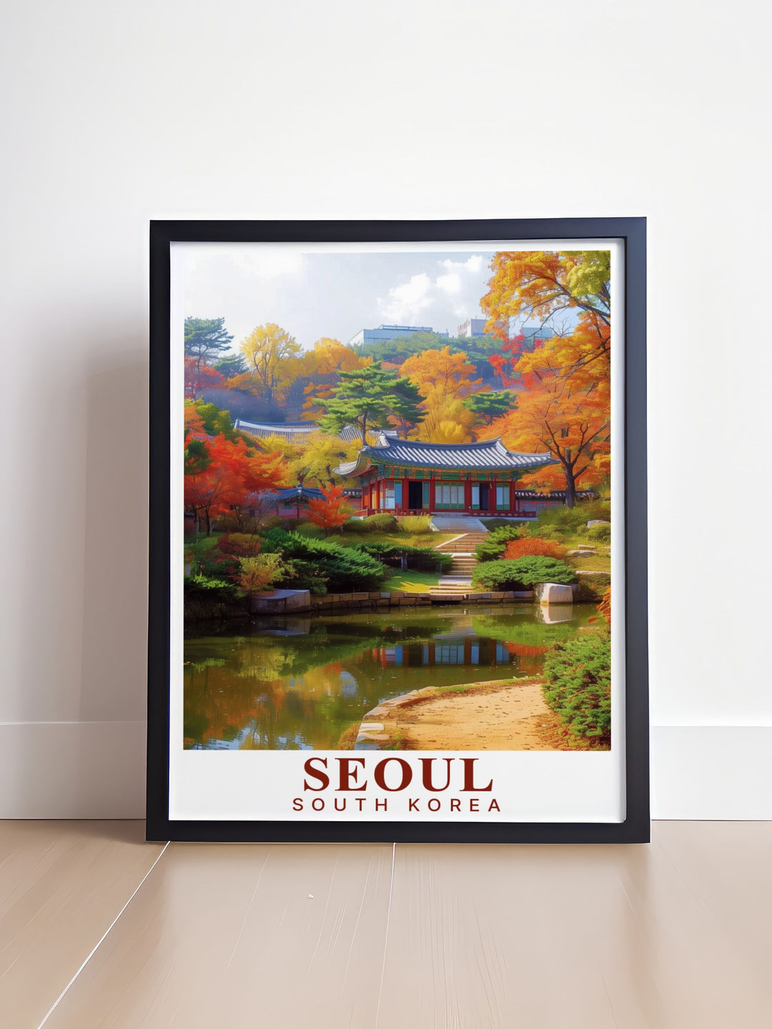 Modern Seoul Art capturing the beauty of Changdeokgung Palace ideal for stunning living room decor and home art collections