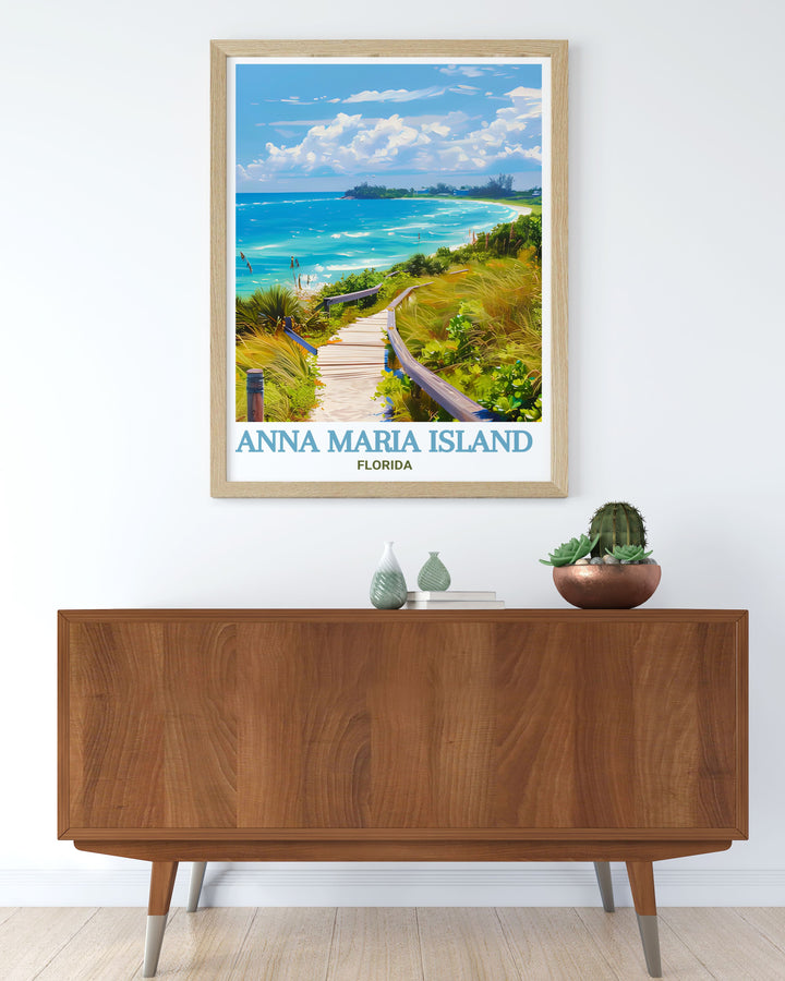 Elevate your home with Leffis Key Preserve modern prints that capture the serene beauty of Floridas Anna Maria Island. Perfect for wall decor these stunning prints bring natures tranquility into your living space with vibrant colors and peaceful scenery.