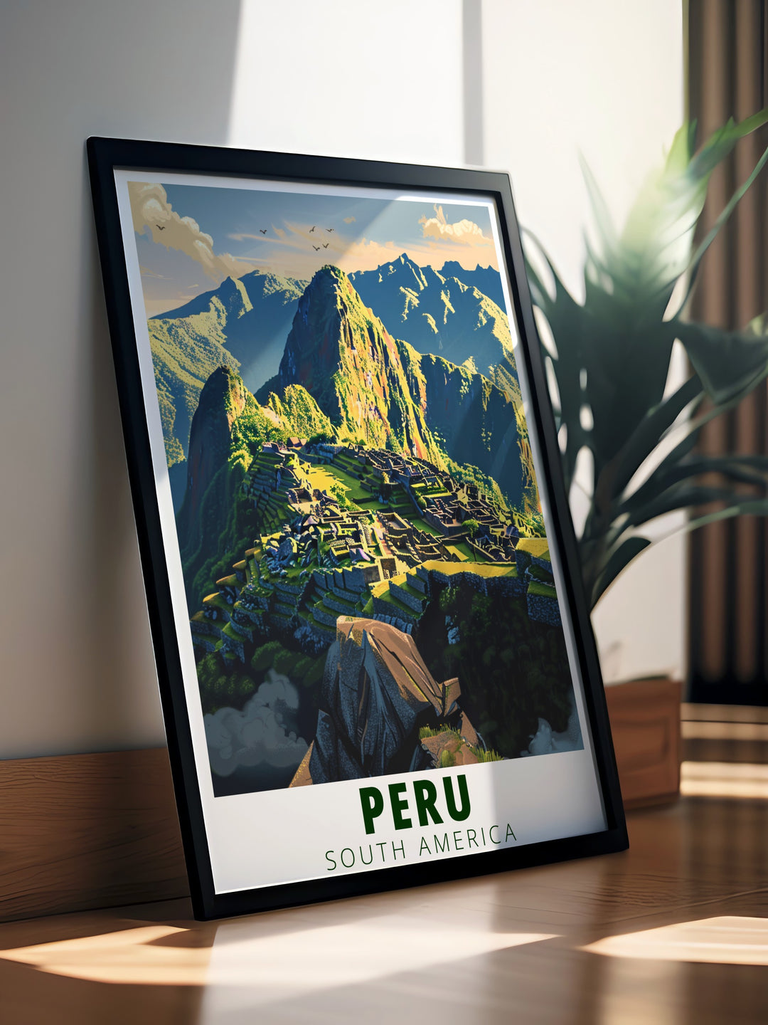 Colca Canyon canvas art highlighting Perus majestic landscapes. This detailed wall art captures the depth and grandeur of Colca Canyon, accompanied by the modern charm of Lima. The vibrant colors and intricate details make it a perfect addition to any space celebrating South Americas natural wonders.