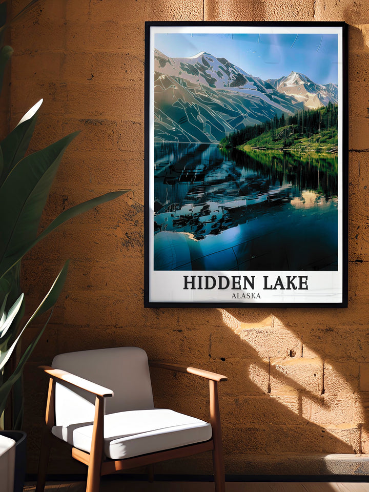 Kenai Peninsula framed art showcasing the sweeping views of Alaskas rugged terrain. With vibrant colors and intricate detail, this vintage inspired print captures the essence of the wilderness, making it a must have for anyone who loves adventure and natural beauty.